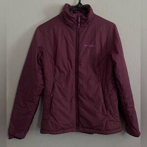 Patagonia Synthetic Berry Colored Full Zip Jacket 2012 WITH STUFF SACK